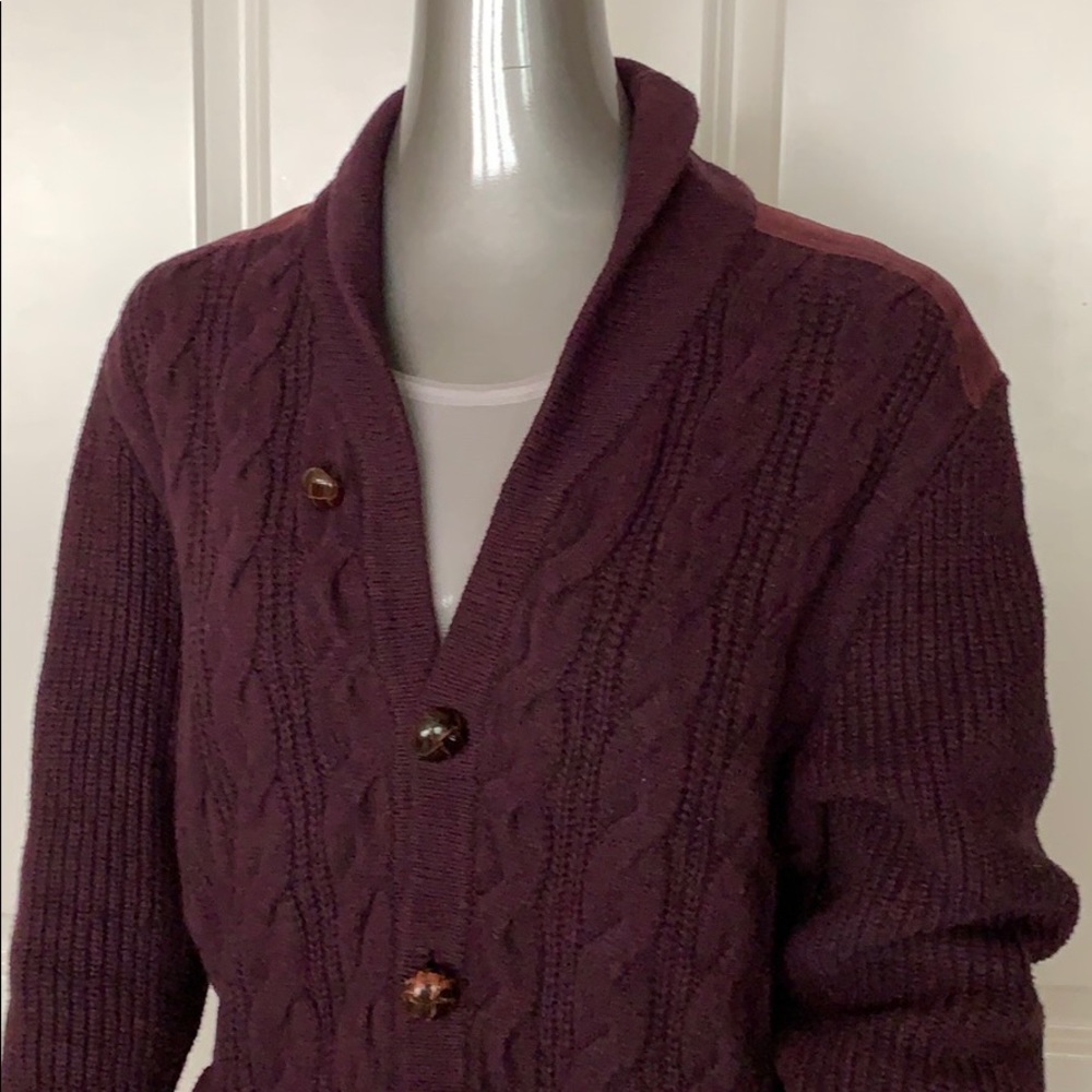 Vintage Ted Baker Cable Knit Shawl Collar Cardigan